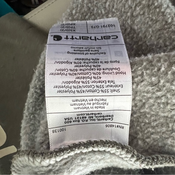 Women’s Carhartt Relaxed Fit Midweight Logo Graphic Hoodie - Picture 4 of 7